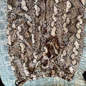 Snake skin pattern pants